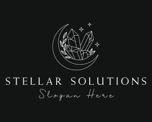 Astral Moon Precious Stone logo design