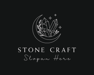 Astral Moon Precious Stone logo design