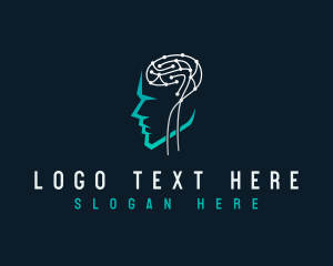 It - AI Technology Brain logo design