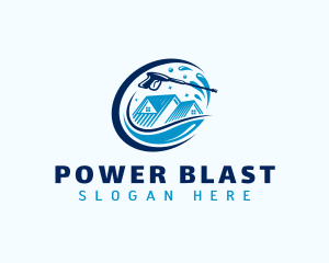 House Power Wash Cleaning logo design