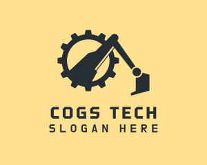 Excavator Cog Contractor logo design