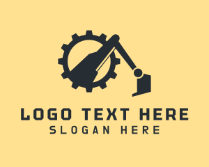 Contractor - Excavator Cog Contractor logo design