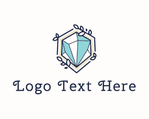 Leaf - Natural Diamond Gem logo design