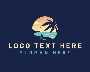 Sunset - Bech Sunset Vacation logo design