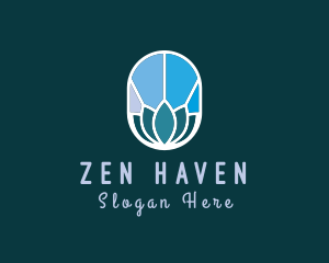 Zen Wellness Lotus Flower logo design