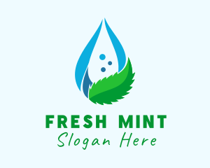 Mint - Mint Water Droplet logo design