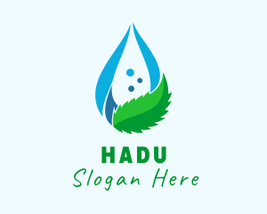 Plant - Mint Water Droplet logo design