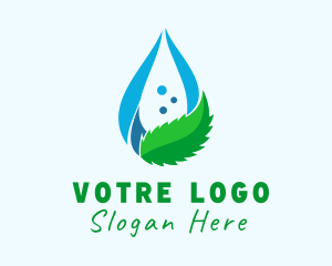 Dew - Mint Water Droplet logo design