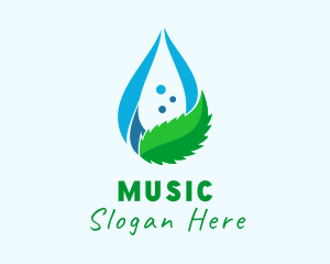 Fluid - Mint Water Droplet logo design