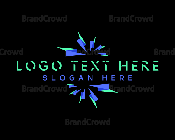 Geometric Futuristic Technology Logo