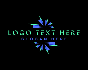 Geometric Futuristic Technology Logo