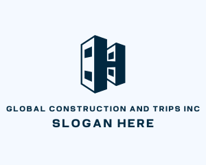Home Renovation - Geometric Startup Building logo design