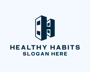 Geometric Startup Building logo design