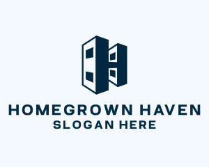 Geometric Startup Building logo design