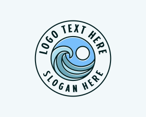 Surf - Wave Coast Surfing logo design