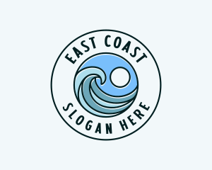 Wave Coast Surfing logo design