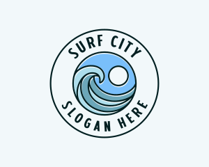 Wave Coast Surfing logo design