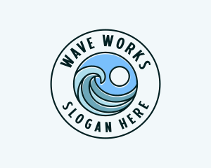 Wave Coast Surfing logo design