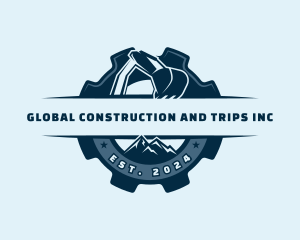 Demolition - Backhoe Digger Excavator logo design