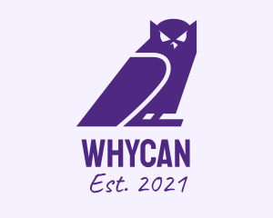 Silhouette - Purple Owl Silhouette logo design