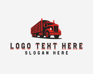 Trucker - Truckload Shipping Truck logo design