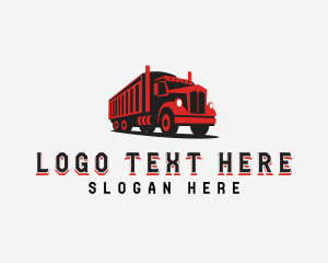 Logistics - Truckload Shipping Truck logo design