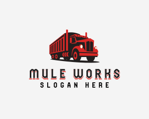 Truckload Shipping Truck Logo