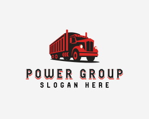 Truckload Shipping Truck Logo