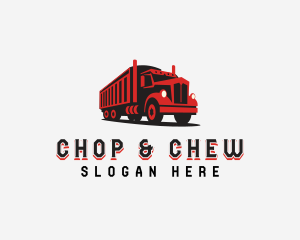 Truckload Shipping Truck Logo
