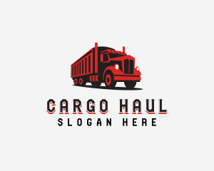 Truckload Shipping Truck logo design