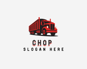 Mobile Crane - Truckload Shipping Truck logo design