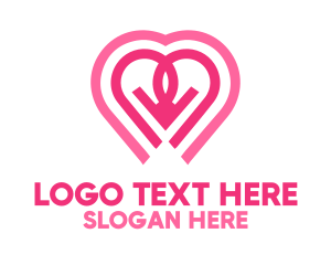 Download - Pink Abstract Heart Arrow logo design