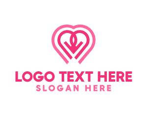 Valentine - Heart Arrow App logo design