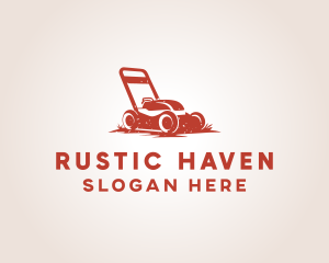 Vintage Lawnmower Yard logo design