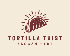 Tortilla - Brown Taco Restaurant logo design