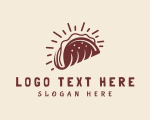 Snack - Brown Taco Restaurant logo design