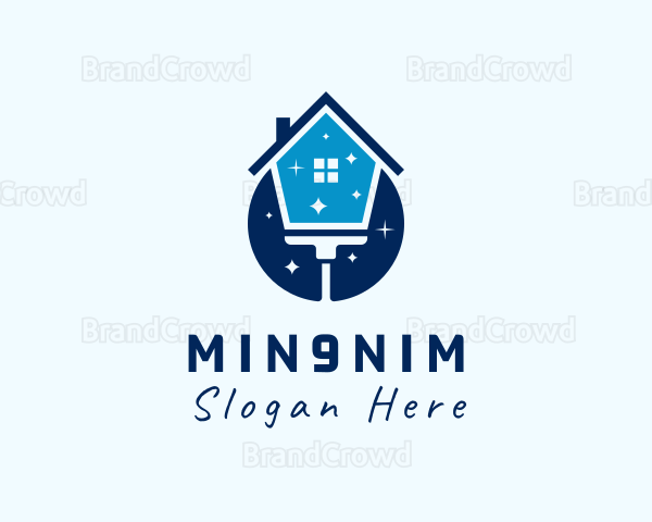 House Cleaning Mop Logo