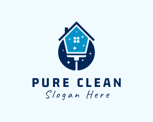 House Cleaning Mop logo design