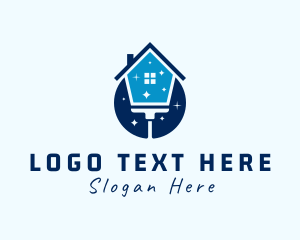 Residential - House Cleaning Mop logo design