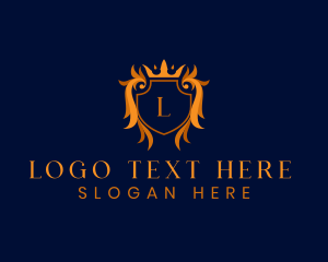 Letter - Royal Crown Shield logo design