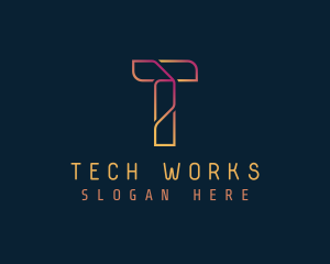 Tech Cryptocurrency App logo design
