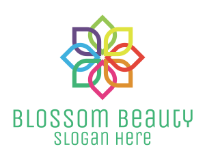 Blossom - Rainbow Flower Spa logo design