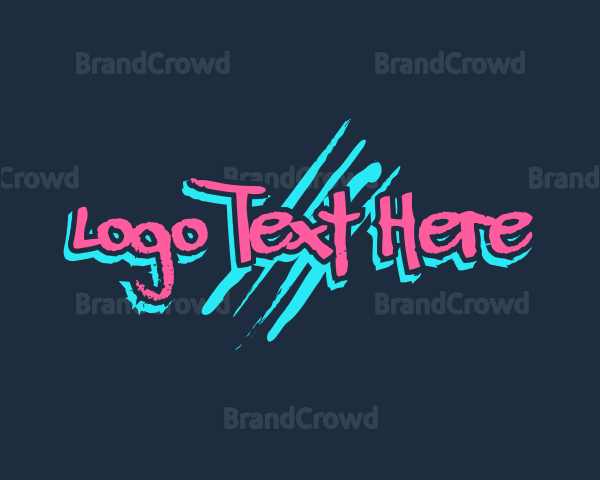 Graffiti Neon Paint Logo