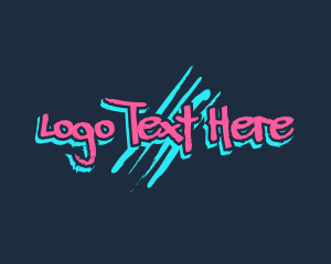 Artistic - Graffiti Neon Paint logo design