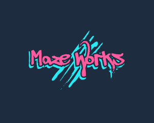 Graffiti Neon Paint logo design