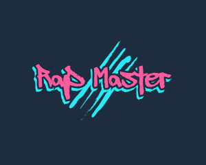 Rap - Graffiti Neon Paint logo design