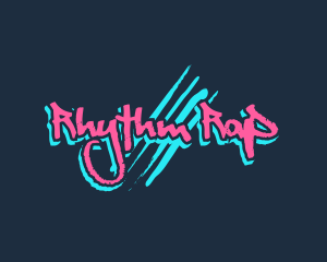 Rap - Graffiti Neon Paint logo design