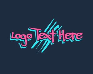 Text - Graffiti Neon Paint logo design