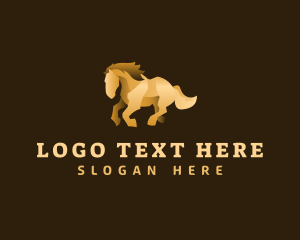 Gold - Luxury Horse Stallion logo design