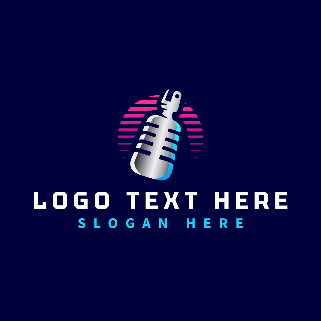 Retro Microphone Podcast Logo | BrandCrowd Logo Maker